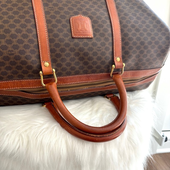 Celine Vintage Brown Macadam Duffle Bag - Medium Size (Authentic) - Picture 14 of 16